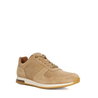 Dune London Mens Trilogy - Lace-Up Runner Trainers - Sand Leather - Size UK 11