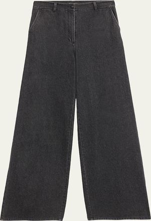 Kobi Halperin Effie Wide-Leg Cotton Denim Pants