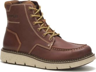 CAT Covert P725361 Boots Mens Brown Leather Round Toe Ankle ZAP2345