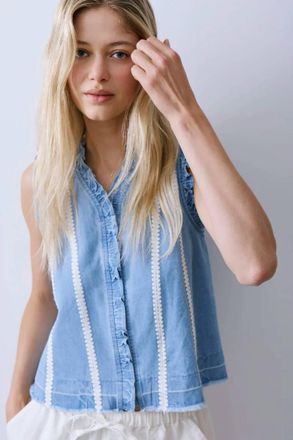 M&eacute;lissa Nepton Zander Blouse In Denim