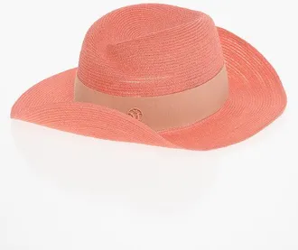 Maison Michel Hemp Fedora with Gros-grain Ribbon size L