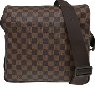 Louis Vuitton Naviglio Damier Brown Canvas Handbag (Pre-Owned)