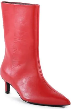 Seychelles Game Changer Pointed Toe Kitten Heel Boot in Red Leather at Nordstrom Rack, Size 8.5