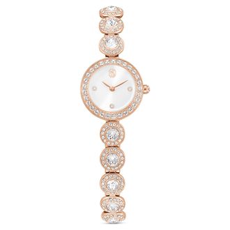 Swarovski Una Angelic Quartz Crystal White Dial Ladies Watch 5753309