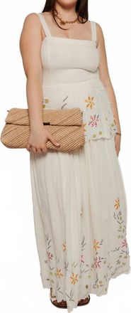Tach Nube Maxi Scalloped Maxi Dress In White