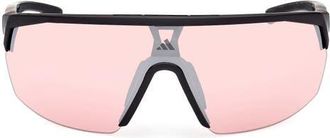 adidas Shield Sunglasses in Matte Black /Bordeaux Mirror at Nordstrom