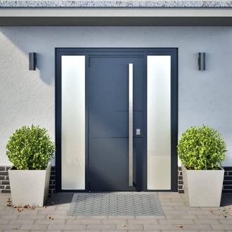 Berkfield Home Garden Planters 50x50x50 cm 2 pcs Stainless Steel in Silver | Size: 50 x 50 x 50 cm