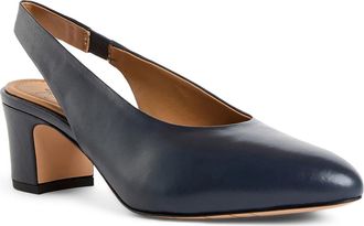 Aquatalia Trevi Slingback Pump in Navy Nappa at Nordstrom, Size 10.5