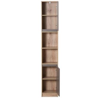 HOMCOM Scaffale Salvaspazio Per Bagno In Legno Con 2 Armadietti E 6 Ripiani - Homcom