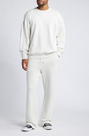 Elwood Core Organic Cotton Straight Leg Sweatpants in Vintage Snow Heather at Nordstrom, Size Xx-Large