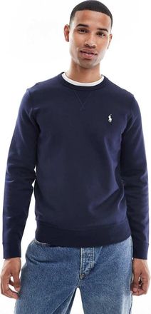 Polo Ralph Lauren Felpa blu navy in maglia doppia con logo