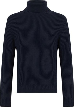 Slowear Maglione a collo alto a coste inglesi - - Knitwear - Uomo - Blu - M