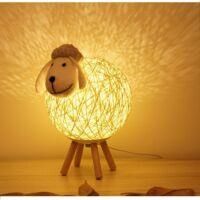 OEM L&aacute;mpara De Noche Led De 1 Pieza, L&aacute;mpara De Mesita De Noche De Rat&aacute;n Con Forma De Oveja, Luz Nocturna Infantil - Crezuo