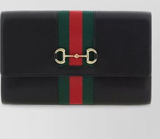 Gucci horsebit web chain wallet shoulder strap