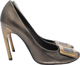 Roger Vivier Trompette vintage Effect Pumps in Bronze Leather