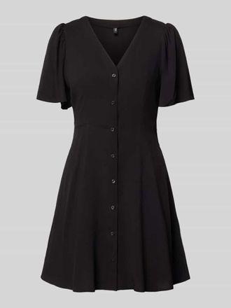 Vero Moda Leicht ausgestelltes Minikleid aus reiner Viskose Modell ALBA in Black, Gr&ouml;&szlig;e XL