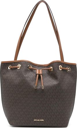 Michael Michael Kors Shopper met trekkoord en monogram - Bruin