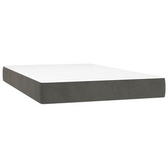 vidaXL Vidaxl - Colch&oacute;n Muelles Ensacados Terciopelo Gris Oscuro 120x200x20 Cm