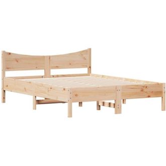 vidaXL Bed Frame without Mattress 135x190 cm Double Solid Wood Pine Vidaxl