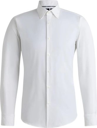 HUGO BOSS Heren, Overhemden, Wit, Maat: 4XL Polyamide