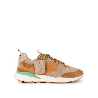 Kurt Geiger Suede Fabric Runner Mens Sneakers - Tan - Size UK 12