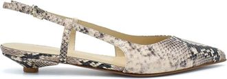 Sergio Levantesi Python Print Leren Slingback Pumps - Dames - Pumps - Grijs - 37 EU - Leer - Schoenen
