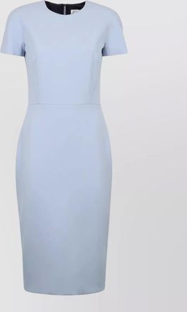 Victoria Beckham crepe dress crew neck fitted silhouette