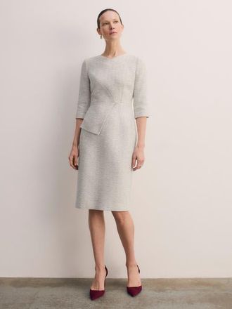 The Fold Eaton Signature Tweed Dress in Ivory at Nordstrom, Size 10