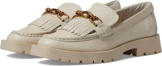 Dolce Vita Erna Loafers Womens Ivory Leather Slip On Shoes HTAT1724