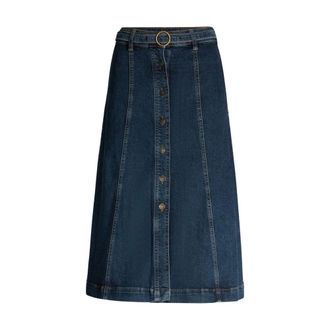Joop Rokken, Dames, Blauw, M, Denim, Risa Denim Skirt