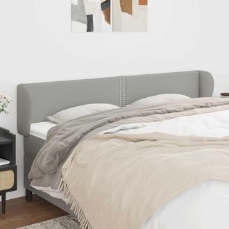 vidaXL Cabecero De Tela Gris Claro 183x23x78/88 Cm Vidaxl