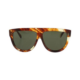 Celine Tortoiseshell Geometric Sunglasses - Brown