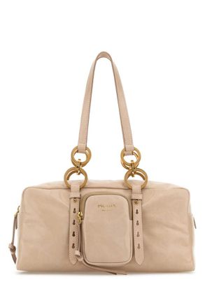 Prada Pink ring-detail leather shoulder bag