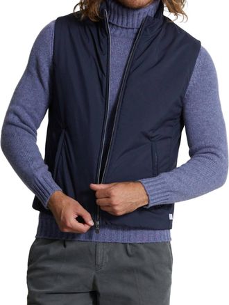 Fedeli Olgiata Airstop Zip Vest In Navy