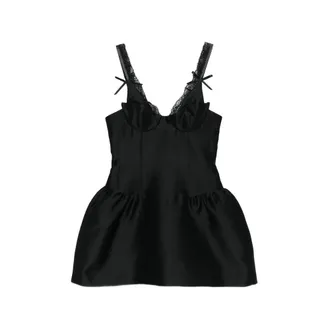 Shushu/Tong Lace Trim Bustier Dress
