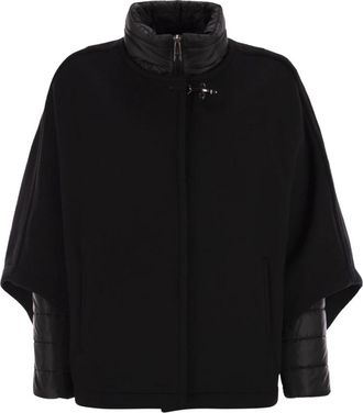 Fay Double-Face 3-in-1 Cape - Dames - Ponchos - Zwart - S - Wol - Jassen