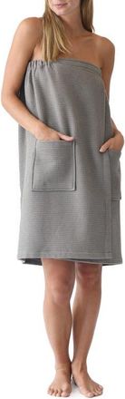 Cozy Earth Waffle Terry Wrap in Charcoal at Nordstrom, Size X-Large