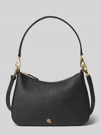 Lauren Ralph Lauren Handtasche aus Rindsleder mit Label-Applikation in Black, Gr&ouml;&szlig;e 1