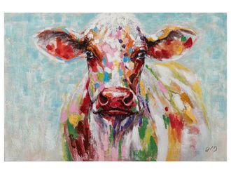 Schubiger M&ouml;bel Bild Kuh in Pastell