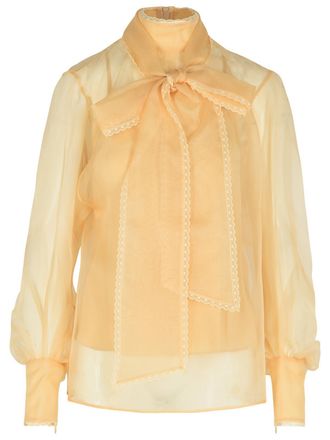 Zimmermann Memento Bluse in Sepia Organza
