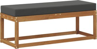 vidaXL Banco De Exterior Madera De Acacia S&oacute;lida Natural Y Antracita Vidaxl