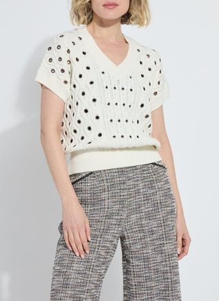 Lyss&eacute; Claudie Eyelet Cable Vest
