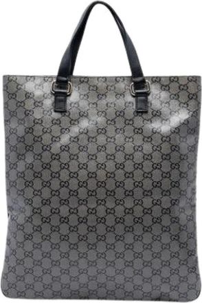 Gucci Pre-owned Vintage Tote Bag - Dames - Vintage Shopper - Grijs - ONE Size - Leer - Vintage