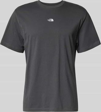 The North Face T-Shirt mit Logo-Stitching in Anthrazit, Gr&ouml;&szlig;e XXL