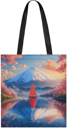 Generic Japanese Mount Fuji Boat Tote Bag for Women Men Shoulder Bags Purses Pouch Handbags
