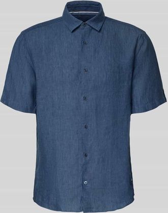 Olymp Level 5 Casual Fit Freizeithemd aus Leinen in Dunkelblau, Gr&ouml;&szlig;e XL