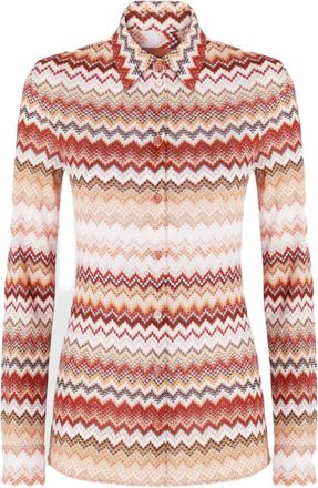 Missoni Terracotta Zig Zag Slim Shirt