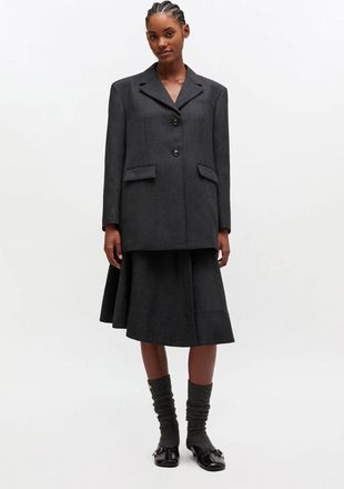 Ganni Grey Wool Suiting Blazer - Size XXS/XS Mixed