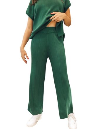LES SOEURS Naya Pants In Forest Green