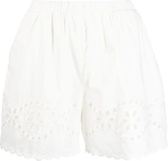 Red Valentino cut-out detailing shorts - women - Cotton/Polyester/Cotton - 40 - White